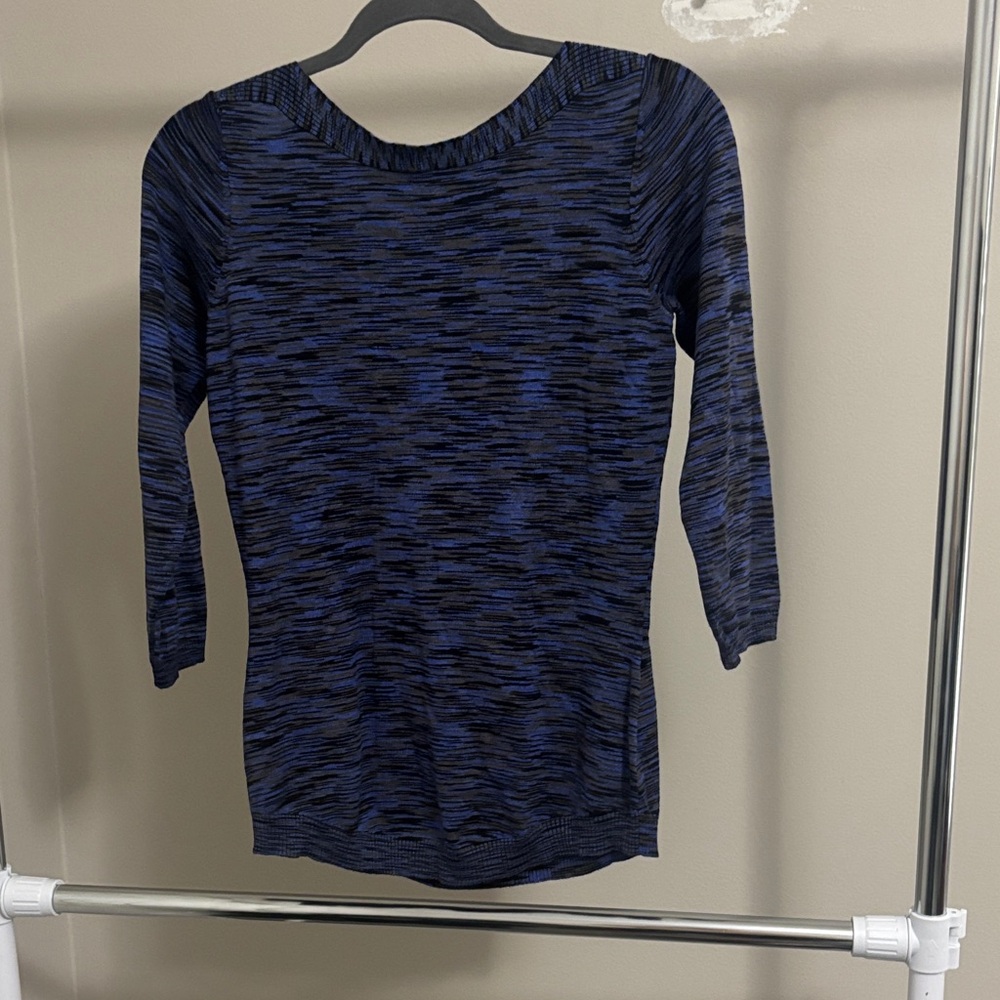 The Limited Black and Blue Long Sleeve Top